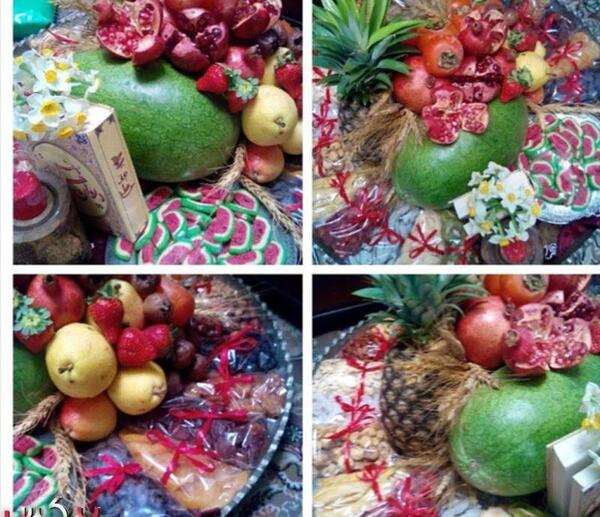 عکس های تزیین هندوانه و انار
