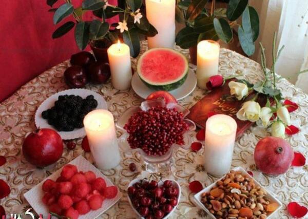 عکس های تزیین هندوانه و انار