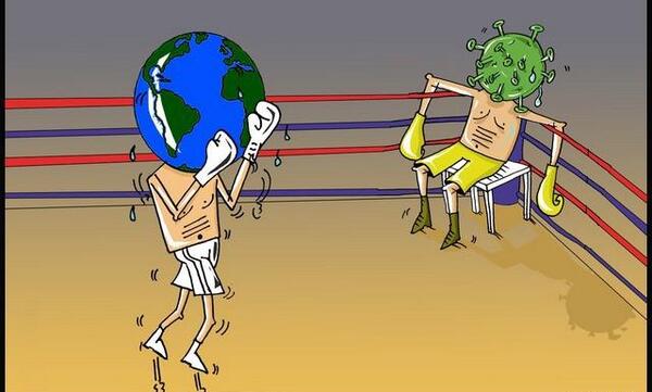 عکس ایده برای نقاشی در مورد کرونا