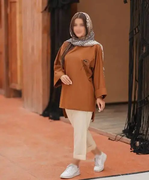 عکس مدل مانتو با پارچه نخی ابروبادی