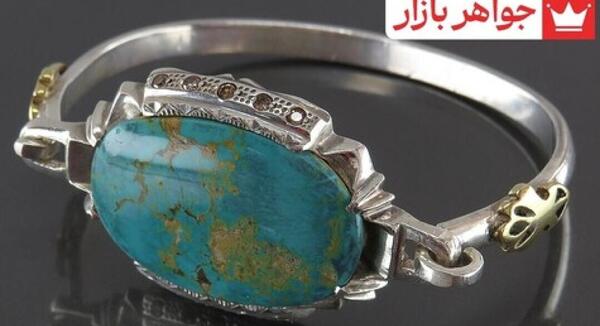 عکس دستبند فیروزه مردانه