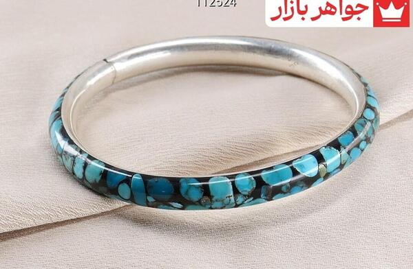 عکس دستبند فیروزه مردانه