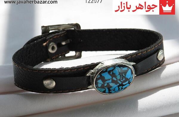 عکس دستبند فیروزه مردانه