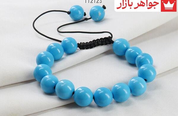 عکس دستبند فیروزه مردانه