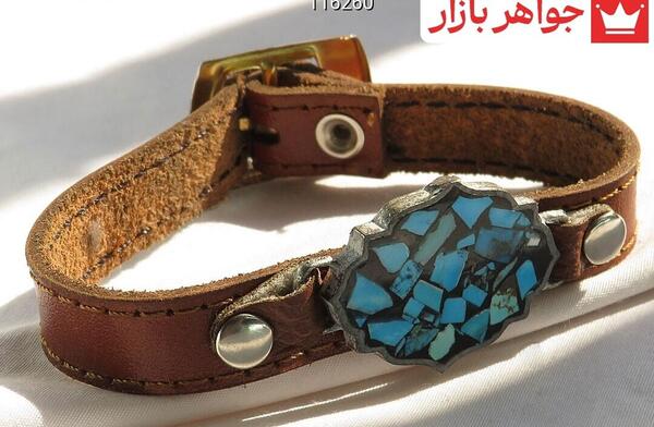 عکس دستبند فیروزه مردانه