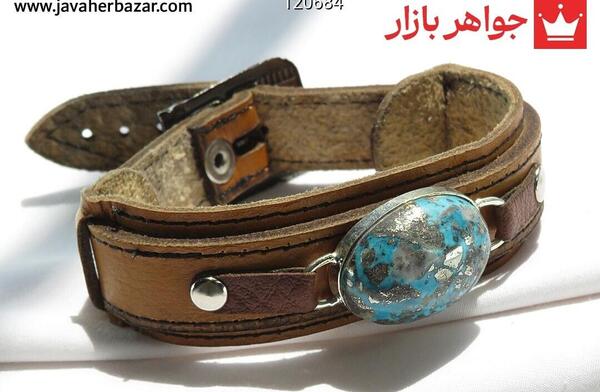 عکس دستبند فیروزه مردانه