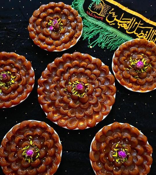 عکس حلوا زعفرانی مجلسی