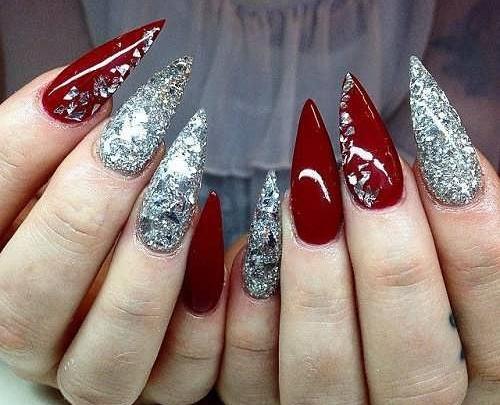 عکس طراحی ناخن قرمز
