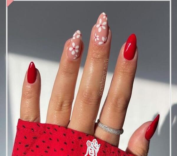 عکس طراحی ناخن قرمز