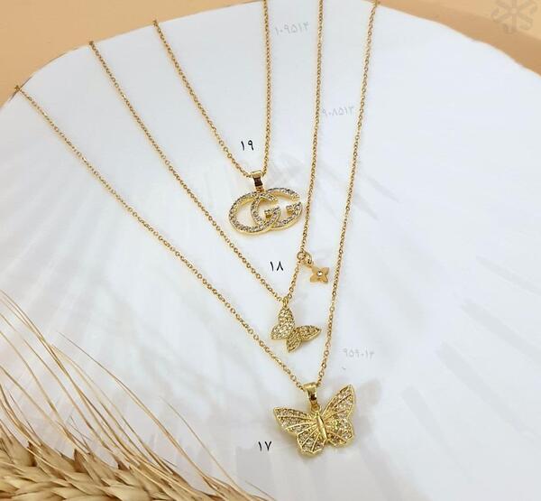 عکس گردنبند رنگ ثابت دخترانه
