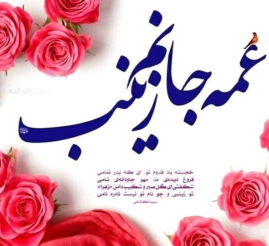 عکس نوشته عمه زینب تولدت مبارک