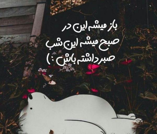 عکس نوشته صبح میشه این شب