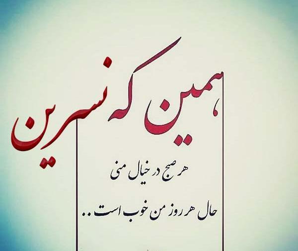 عکس نوشته پروفایل نسرین