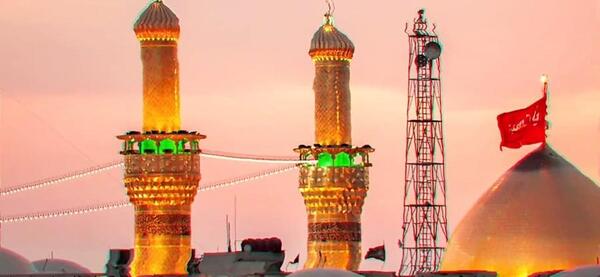 عکس حرم امام حسین با شعر