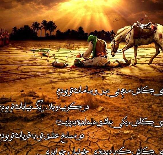 عکس حرم امام حسین با شعر