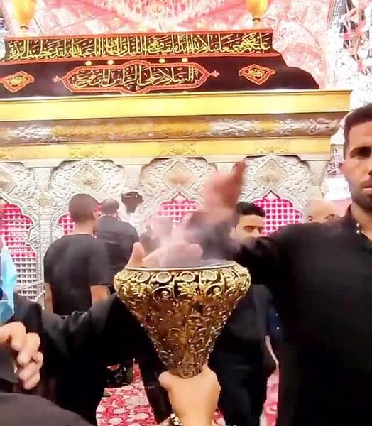 عکس حرم امام حسین با شعر