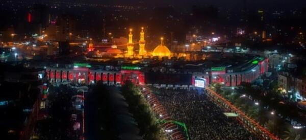 عکس حرم امام حسین با شعر