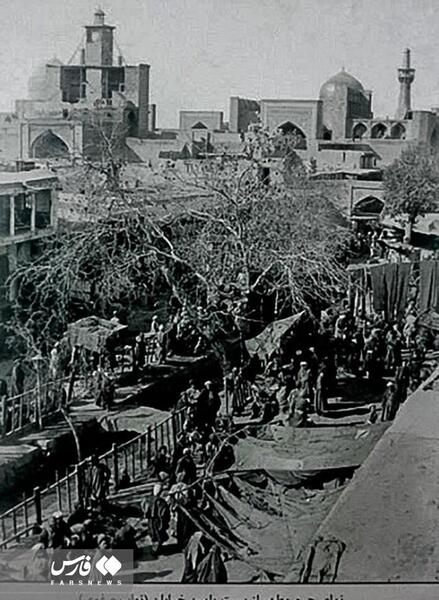 عکس سیاه و سفید از حرم امام رضا
