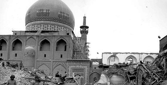 عکس سیاه و سفید از حرم امام رضا