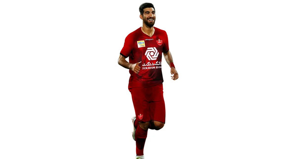 عکس شهریار مغانلو با لباس پرسپولیس