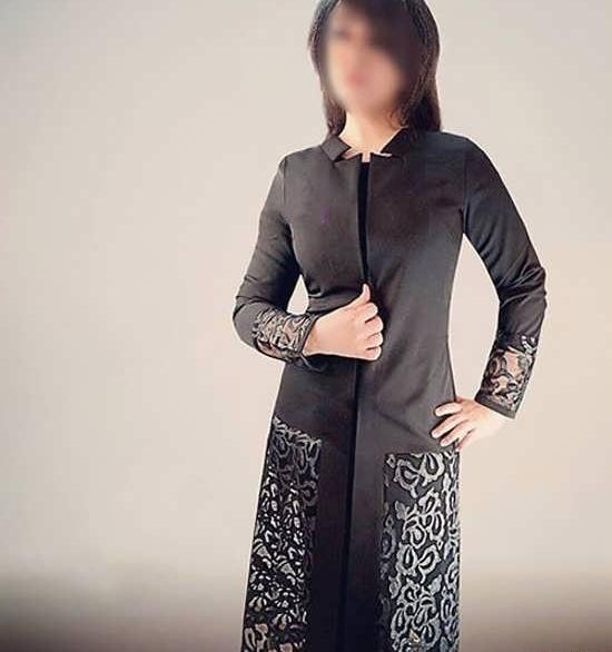 عکس مدل مانتو بلند حاشیه دار