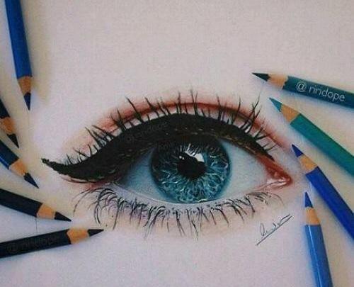 عکس چشم دختر برای نقاشی