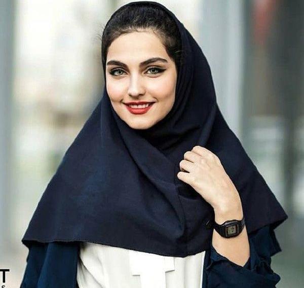 عکس بافت مو زیر روسری