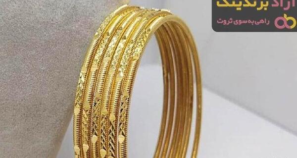 عکس النگو نقره با روکش طلا