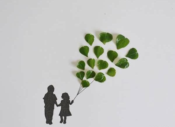 عکس ایده برای نقاشی با برگ