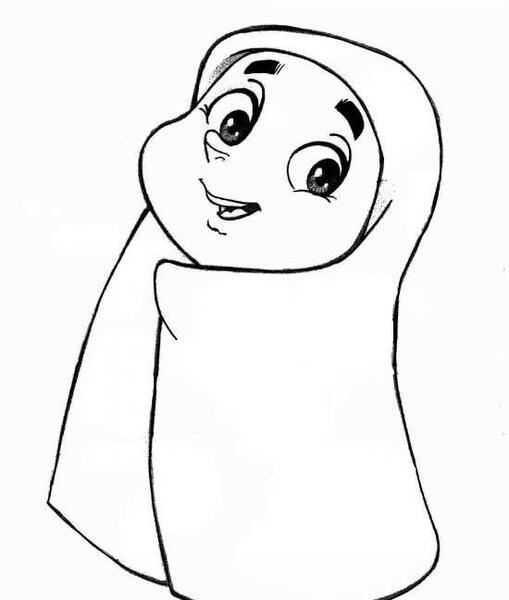 عکس دختر با حجاب کودکانه اسان