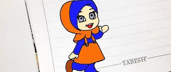 عکس دختر با حجاب کودکانه اسان