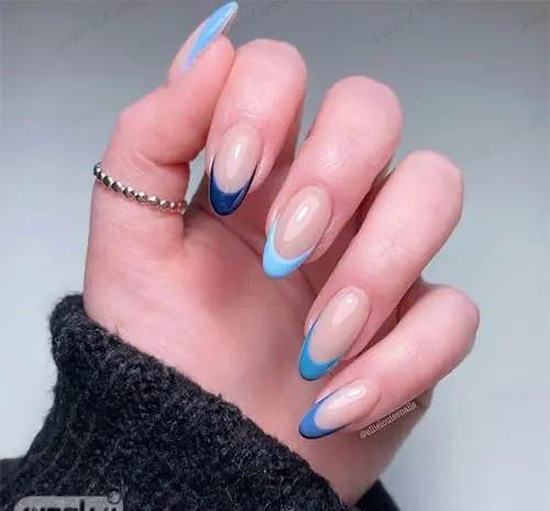 عکس مدل ناخن فرنچ رنگی جدید