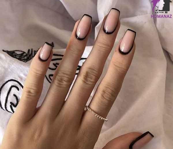 عکس مدل ناخن فرنچ رنگی جدید