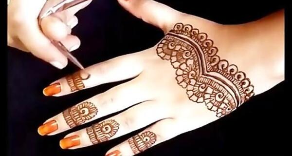 عکس طرح حنا روی انگشت دست
