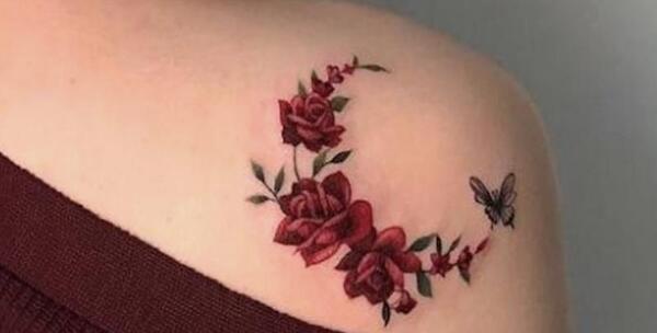 عکس تاتو دخترانه گل