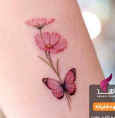 عکس تاتو دخترانه گل