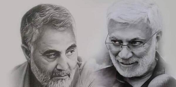 عکس حاج قاسم سلیمانی نقاشی چهره