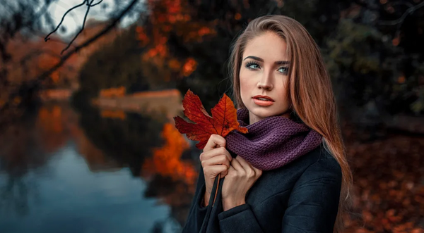 عکس هنری پاییزی دخترانه