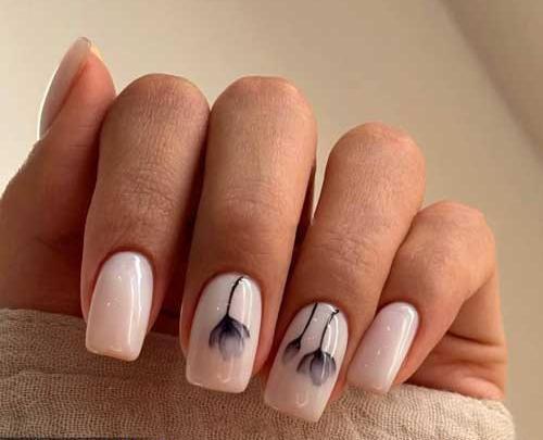عکس کاشت ناخن طرح دار دخترانه
