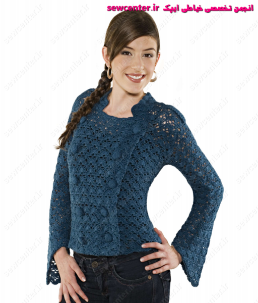 عکس دامن قلاب بافی