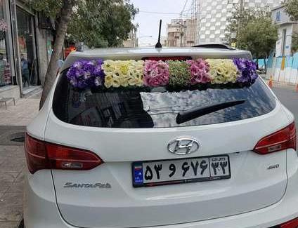 عکس ماشین عروس سانتافه