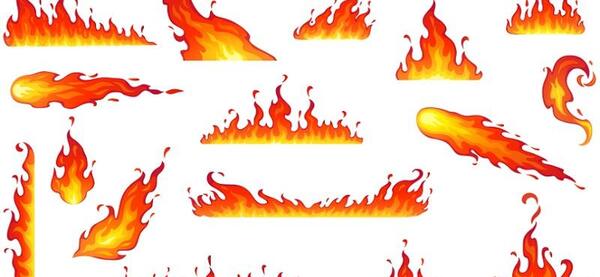 عکس دانلود وکتور آتش