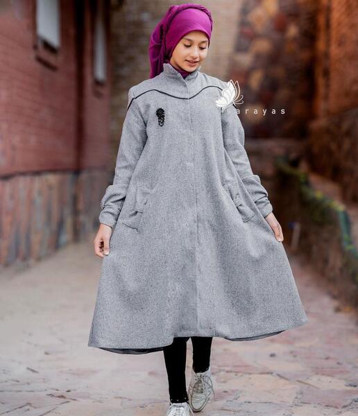 عکس پالتو دخترانه پشمی