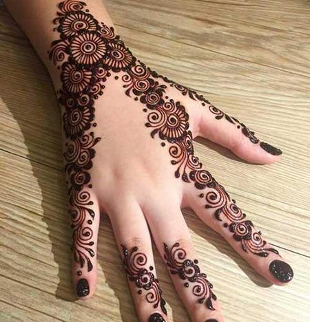 عکسهای طرح حنا روی دست