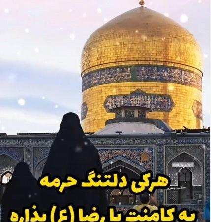 عکس نوشته امام رضا دارم میام به پابوست