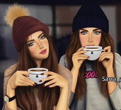 عکس پروفایل دخترونه دونفره کارتونی