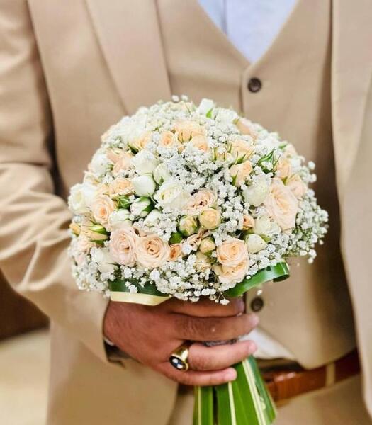 عکس دسته گل طبیعی عروس
