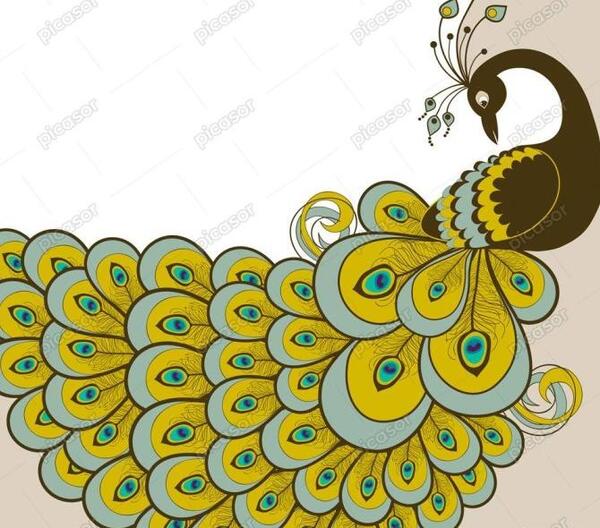 عکس کارتونی طاووس