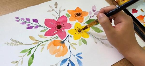 عکس نقاشی ساده آبرنگ