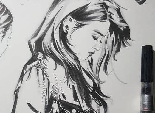 عکسهای نقاشی غمگین دخترانه